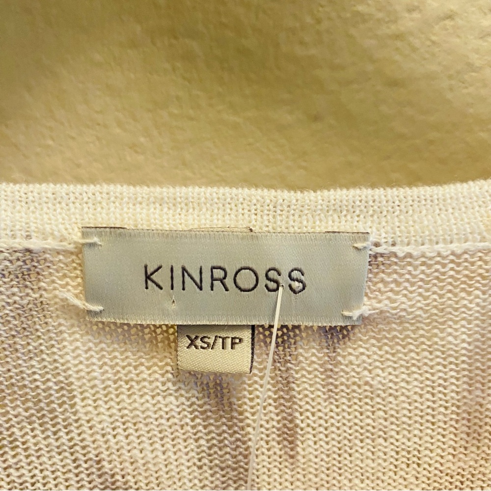 KINROSS 100% Linen Easy Pull on Bloom Multi Color Ikat Tee - Picture 4 of 6